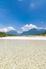 Soca river in the Triglav National Park in Slovenia