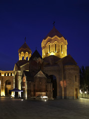 Fototapeta na wymiar Katoghike church and church of St. Anne Church in Yerevan. Armenia