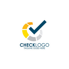 Check mark logo icon design template