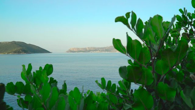 resort town Kas in Turkey in the morning. Kas is diving, yachting and tourist town in district of Antalya Province, Turkey