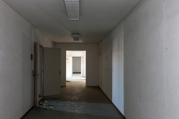 Urban exploration in an abandoned building