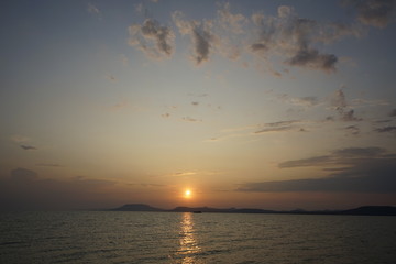 Fototapeta premium Balatonlelle Hungary Europe summer sunset over the lake