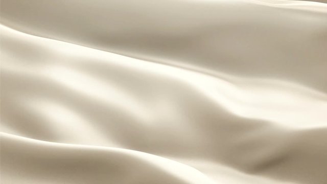 Beige background flag video waving in wind. Realistic ivory background. ceramics Flag Looping 1080p Full HD 1920X1080 footage. Beige pearl color sign of milk white, pearl, off-white, opaline