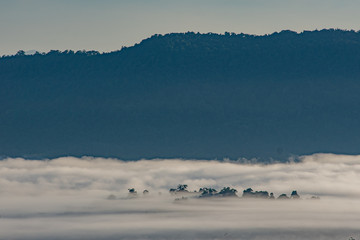 Naklejka premium morning in the mountains