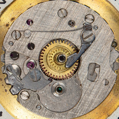 clockwork vintage mechanical watch, high resolution and detail