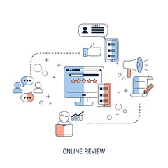 User online reviews concept