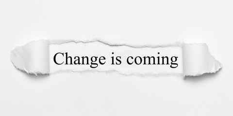 Change is coming