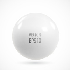 Realistic white sphere