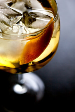 Close up of bohemian spritz punch served on table