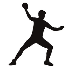 Man Handball Player Silhouette