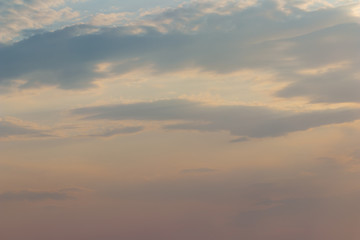 sunset sky with clouds