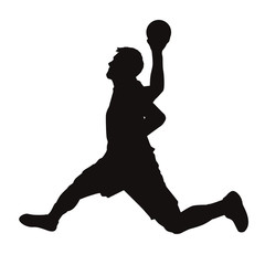 Man Handball Player Silhouette