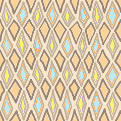 Abstract, seamless, geometric background in festive style, hand-drawn. The template can be used for Wallpaper, postcards, envelopes, cover fills, web page background, surface textures.