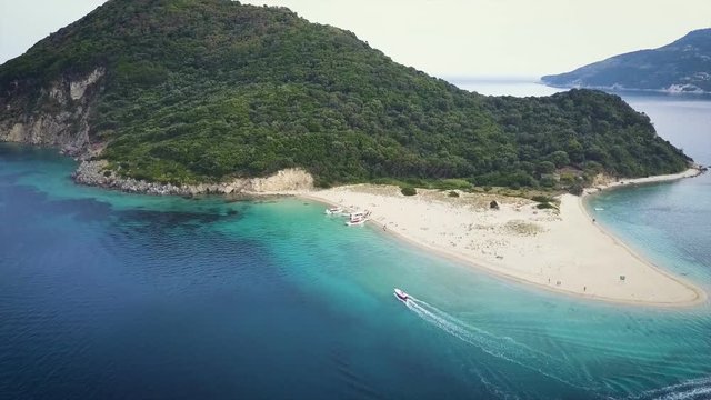 Aerial view of the Turtle Island in Zakynthos, Greece