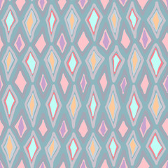 Abstract, seamless, geometric background in festive style, hand-drawn. The template can be used for Wallpaper, postcards, envelopes, cover fills, web page background, surface textures.