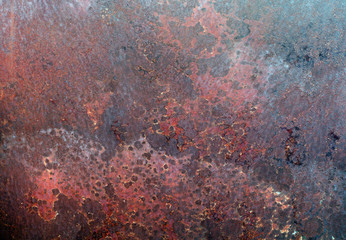 oxide on metal plate surface