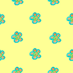 Seamless pattern as children's drawing wax crayons