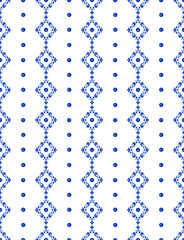 Watercolor delft blue pattern - 286138523