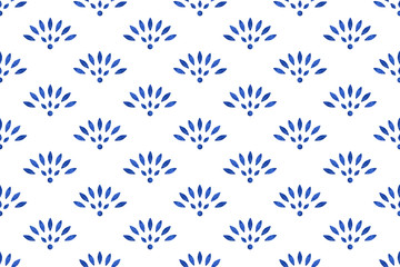 Blue watercolor seamless pattern - 286138922