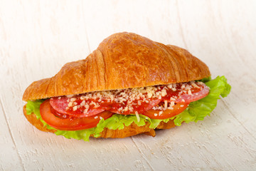 Croissant with meat
