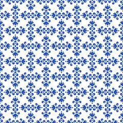 Watercolor delft blue style pattern - 286138952
