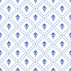 Blue porcelain painting pattern - 286138988