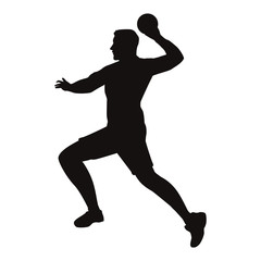 Man Handball Player Silhouette