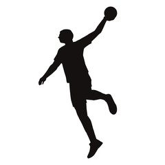 Man Handball Player Silhouette