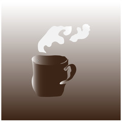 a cup of coffee, serious person, good-natured
