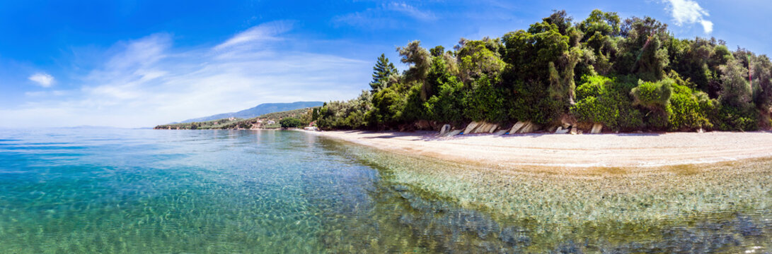 Fototapeta Greece, Aegean Sea, Pagasetic Gulf, Afissos, beach