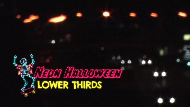 Neon Halloween Lower Thirds