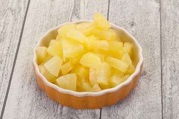 Marinated pineapple pieces