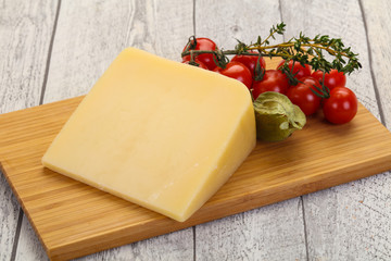 Hard parmesan cheese piece