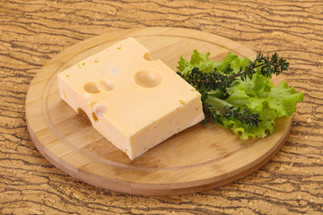 Maasdam cheese brick
