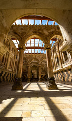 Obraz premium Dogubayazıt, Turkey, Middle East: the ceremonial hall in the middle of harem of the Ishak Pasha Palace, semi-ruined palace of Ottoman period (1685-1784), example of surviving historical Turkish palace
