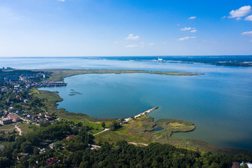 Kaliningrad Bay near the Pribrezhniy village, aerial view
