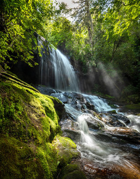 Dreamy waterfall in Western North Carolina