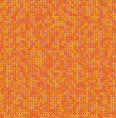 Orange and yellow knit texture seamless pattern. Knitted realistic background. Christmas Knitted background for banner, site, card, wallpaper. Woolen cloth. Vector Illustration.