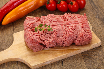 Raw turkey minced meat