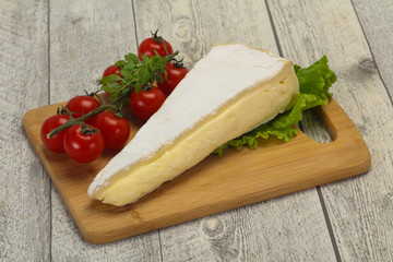 Brie cheese triangle served salad