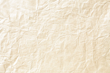 Crumpled brown yellow paper texture