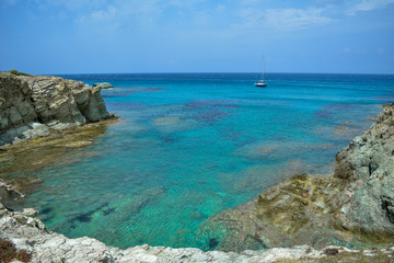 Sentier des douaniers, Cap Corse. Corsica island, France