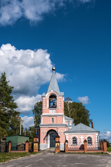 Fototapeta na wymiar Church of Peter and Paul in the village of Verkhny Landekh, Russia.