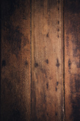 Dark wooden rustic background with copy space