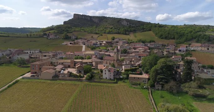 Solutré-Pouilly village, Beaujolais, Burgundy, France