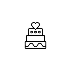 wedding cake icon vector illustration