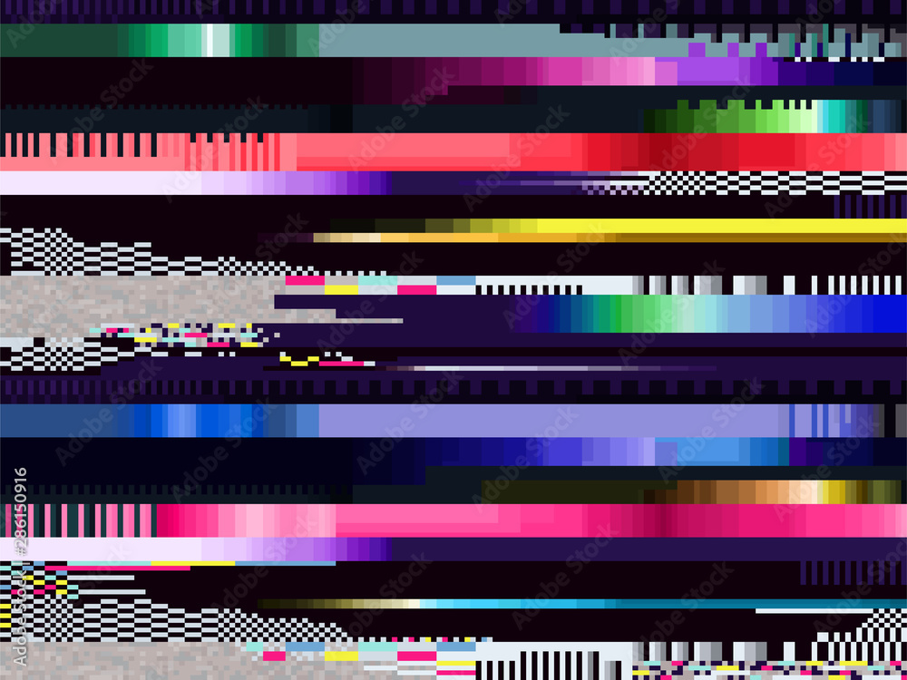 Poster glitch computer screen data error background