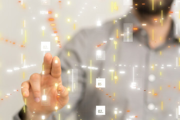 pressing document icon over computer binary code