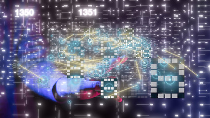 Obraz premium Internet broadband and multimedia streaming entertainment