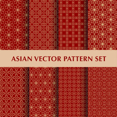 Abstract vintage asian vector pattern pack